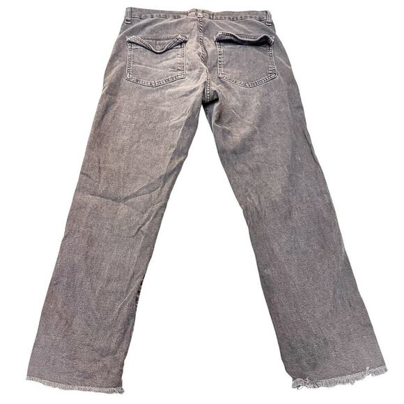 AMO Easy Army Trouser Washed Black Raw Hem Gray Denim Jeans Size 28 - Picture 3 of 9